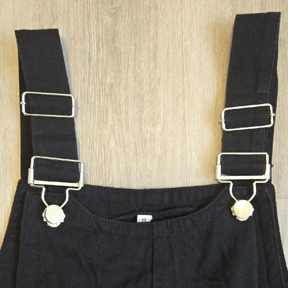 Black Overalls with Buckle Straps - Picture 3 of 8